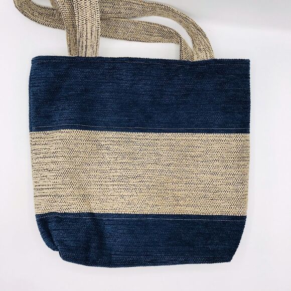 Basic Lizbet Library Tote Bag, Nautical Blue Pineapple With Inside Pockets - Picture 5 of 5